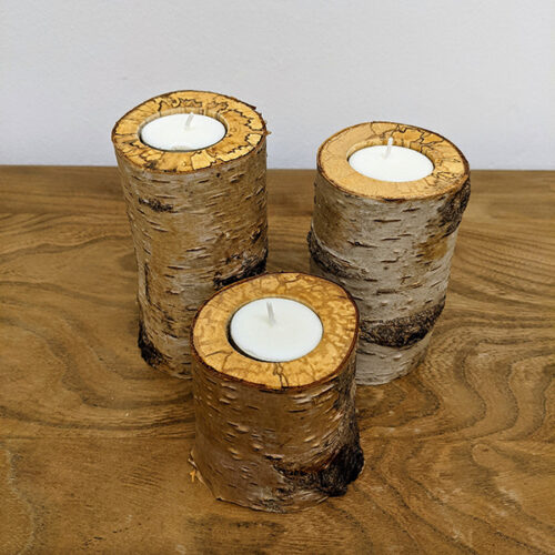 Spalted Birch Wood Candles